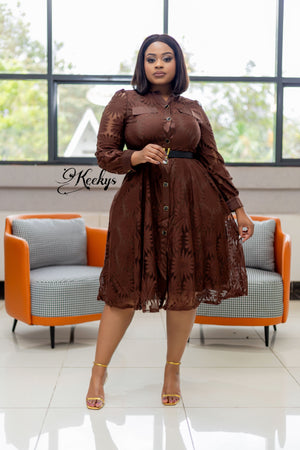 Laced in beauty belted dress