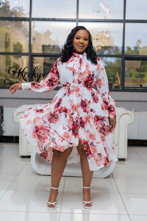 Carried by God's grace floral dress