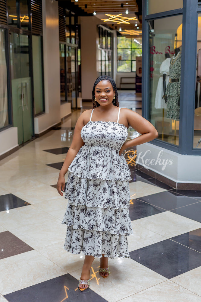 Extremely favored floral tiered dress