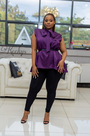 Rich in purple belted top