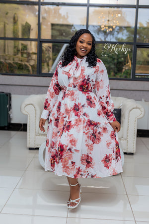 Carried by God's grace floral dress