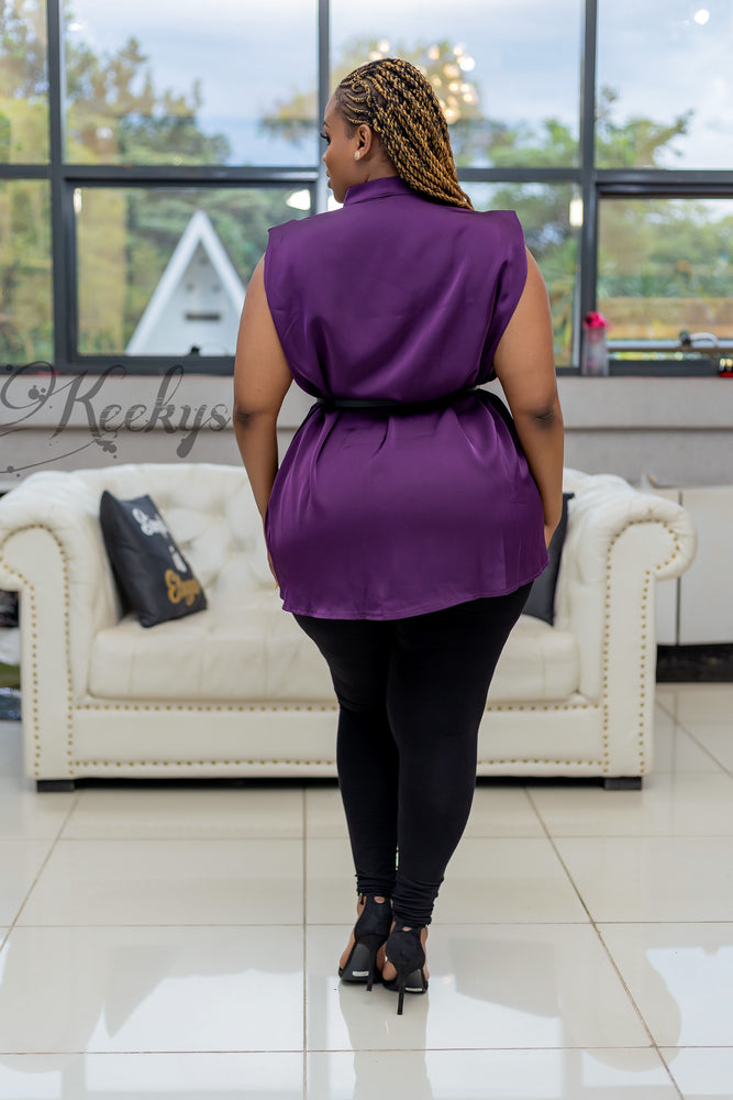 Rich in purple belted top