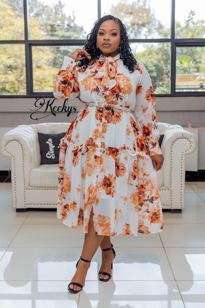 Carried by God's grace floral dress