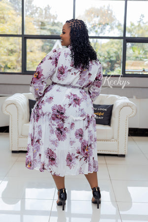 Carried by God's grace floral dress