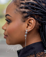 Silver butterfly shaped earrings