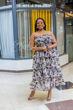 Highly favored floral tiered dress