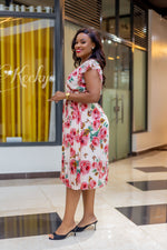 Timeless floral pleated dress