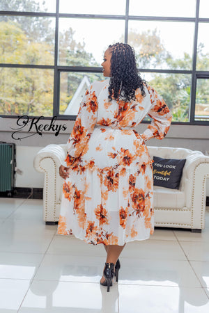 Carried by God's grace floral dress