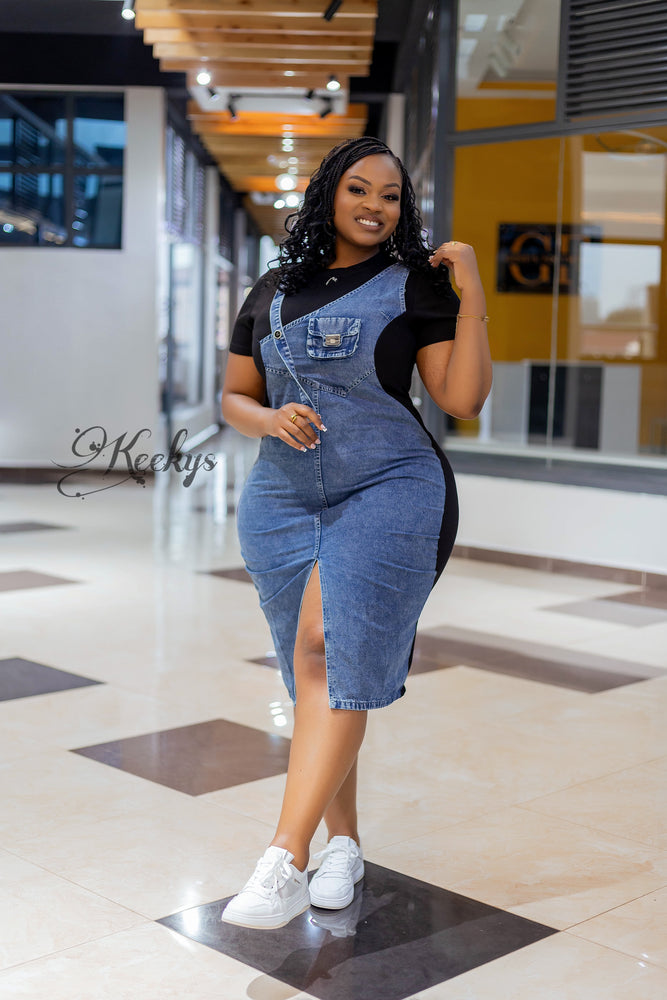 A classy casual babe denim dress