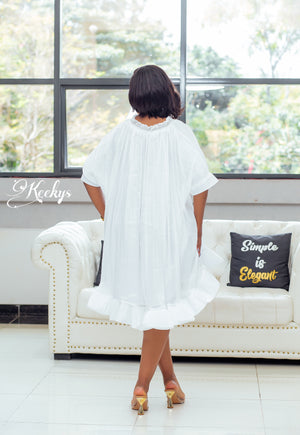 Ruffled in beauty belted dress