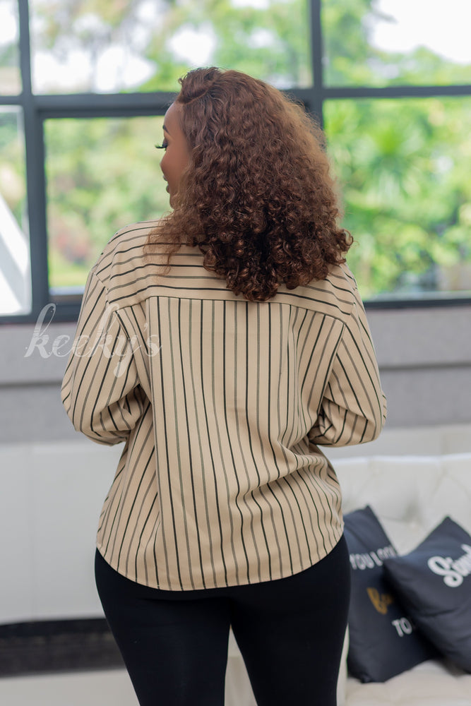 Classy casual striped shacket