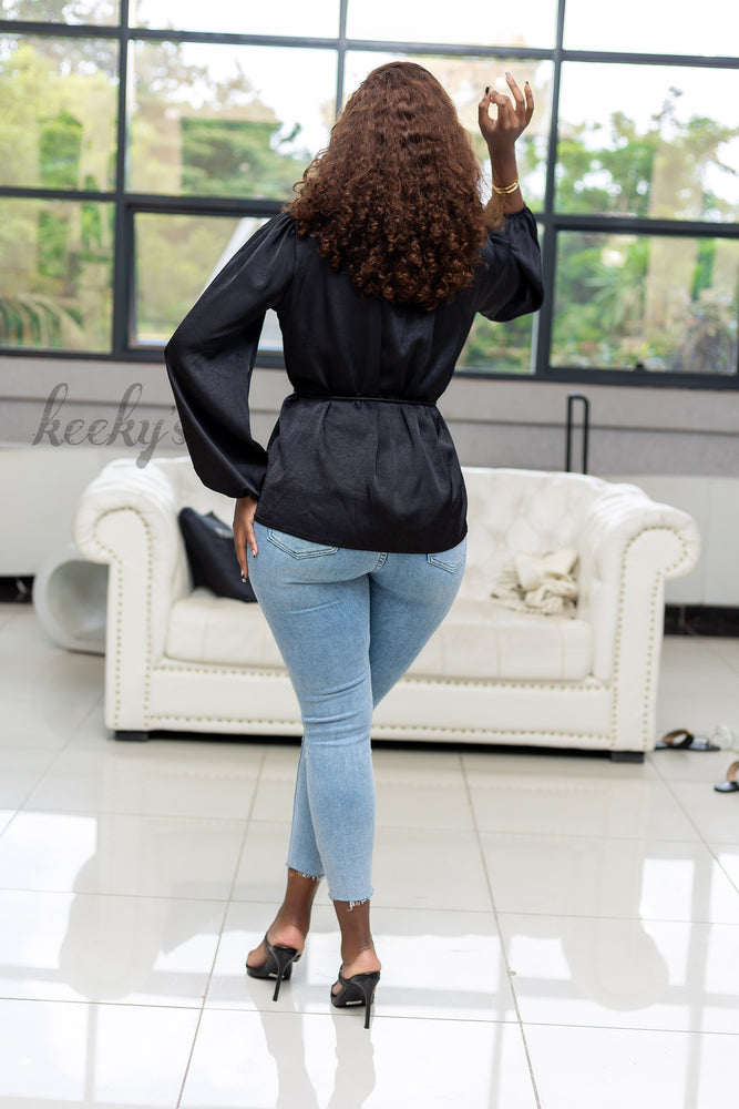 Keep it elegant silky satin blouse